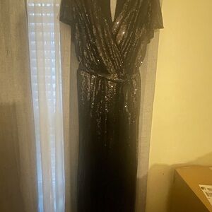 Elegant Black Sequin Jumpsuit